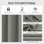 Joydeco Blackout Curtains 72 Inch Length 2 Panels Set, Thermal Insulated Long - Image 3