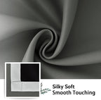 SimpleHome 100% Blackout Ombre Bedroom Curtains Black and Greyish White - Image 7