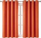 Diraysid Orange Grommet Blackout Curtains - Image 2
