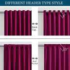PRIMROSE Hot Pink Velvet Curtains 84 inch Long - Image 2