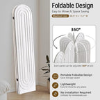 Wood Room Divider Panel, Folding Privacy Screen 4 Panel, Separators Divider - Image 7