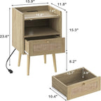 MECHYIN Night Stand Set 2, Nightstands Set of 2 - Image 3
