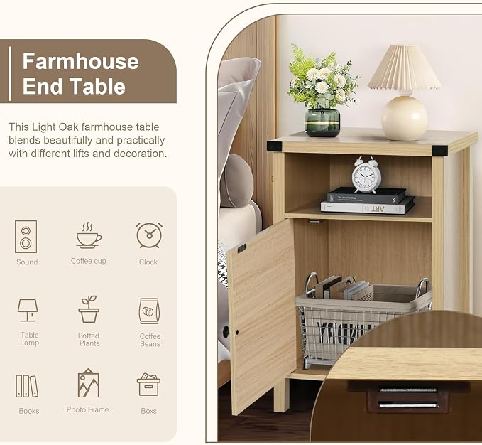 Farmhouse End Table, Side Table, Nightstang, End Table - Image 5