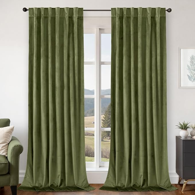 BGment 78 Inch Velvet Blackout Curtains by BGment
