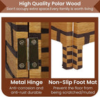 Room Divider Wall Divider 6FT 4 Panels Wood Mesh Hand-Woven Indoor Room Screen - Image 4