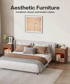 Akxomel Fluted Nightstand Set 2 Bedside Table - Image 4