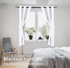 KOUFALL 48 Inch Curtains for Bathroom, Room Darkening Blackout Short Window - Image 4