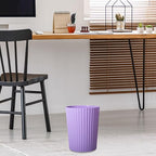 JiatuA Small Bathroom Trash Can Plastic Wastebasket Garbage Can Taro Purple | - Image 2