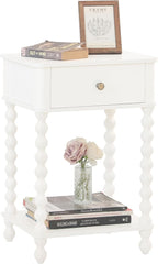 AWASEN White Nightstand, Small Side Table by AWASEN