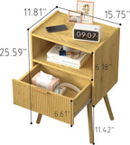 Nightstand, Modern Bedside Table - Image 2
