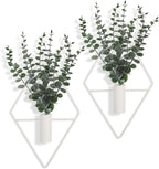 Jexine Hanging Planters with Artificial Eucalyptus Metal Hanging Vase Indoor by Jexine