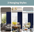 BGment Navy Blue 100% Blackout Curtains 72 Inches Long - Image 3