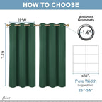 Diraysid Green Grommet Blackout Curtains - Image 6