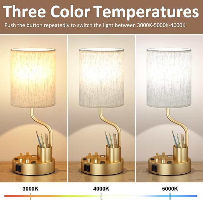 Bedside Lamps for Bedroom Set of 2 - Image 3