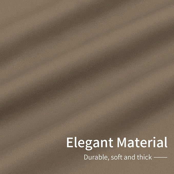 Easy-Going Thermal Grommet Blackout Curtains, 2 Panels 42x36 in, Camel | - Image 6