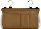 DOMIKING Brown Bedside Caddy for Dorm Bed Recliner Armrest Organizer - Image 2