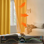 XWZO 100% Blackout Curtain Panels - Image 7