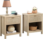 SICOTAS Nightstands Set of 2 Rattan Night Stand by SICOTAS