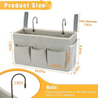 Lilithye Bedside Caddy, Bedside Storage Bag Hanging Organizer - Image 3