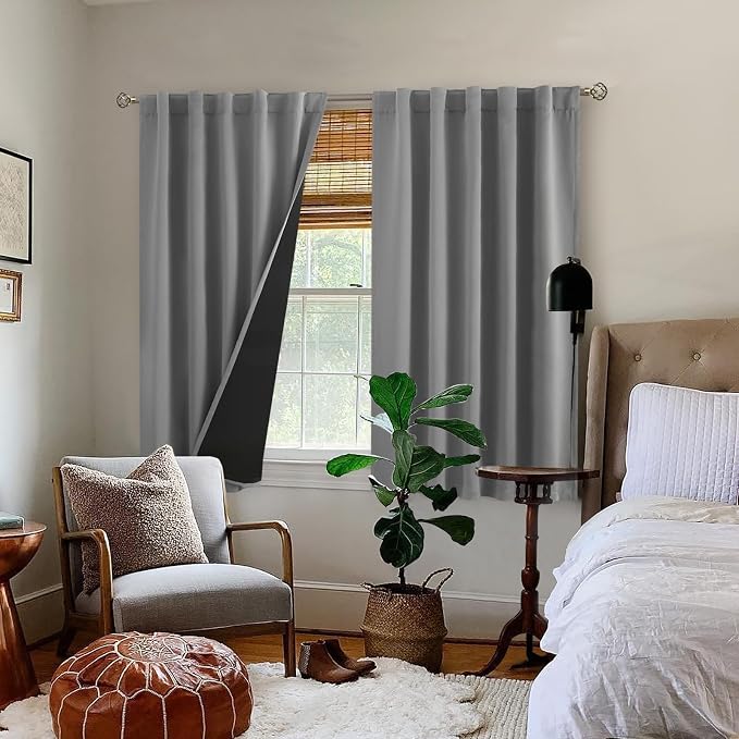 BGment Dove Grey Short Camper Curtains - Image 9