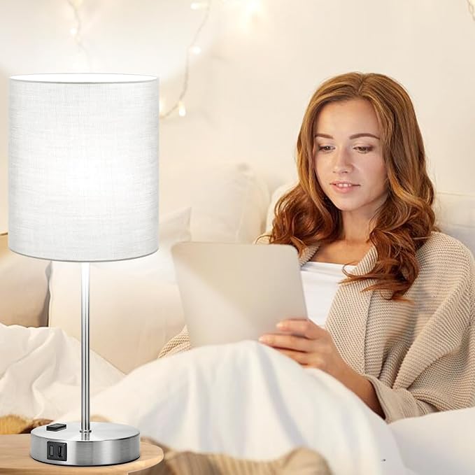 Set of 2 Grey Touch Control Table Lamps - Image 8