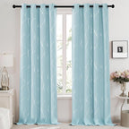 Deconovo Curtains for Living Room, Pattern Blackout Curtains 84 Inches Long | - Image 2