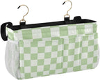 Checkered Mint Green and White Bedside Caddy - Image 2