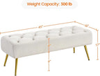 Yaheetech 45in Boucle Bench Seat - Image 3