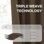 Blackout Curtains/Drapes 120 Inches Long, 2 Panels, 52x120 | Light Blocking - Image 4
