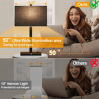 21" Touch Bedside lamps with 2 USB & AC Outlets, 3-Way Dimmable Bedside Table - Image 3