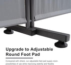 Room Divider 3 Panel Folding Privacy Screen, Round Pad Design Wall Divider | - Image 2