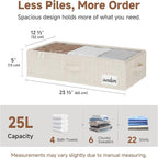 StorageWorks 5 Inch Low Profile Under Bed Storage Containers - Image 2