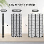 6ft Room Divider Wall Shoji Screen, 4 Panel Folding Privacy Screen - Image 7