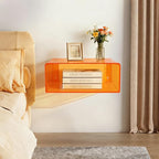 Acrylic Floating Nightstand, Nightstand Shelf Wall Mounted Bedside Shelf - Image 2
