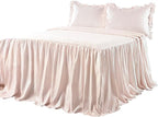 Lush Decor Ticking Stripe Bedspread Queen Size 3 Piece Set Blush - Image 7