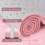 Noahas 8x10 Extra Large Pink Fluffy Soft Area Rug Non-Slip - Image 6
