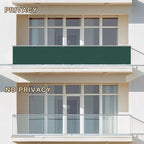 Custom Size 3'x20' Dark Green Balcony Privacy Screen 90% UV Block | Windscreen - Image 5