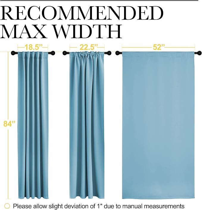 NICETOWN Window Treatment Solid Blackout Curtains - Image 7