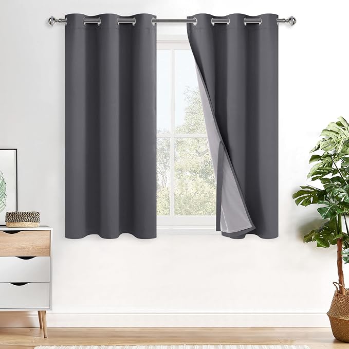 XWZO 100% Blackout Curtains 45 Inches Long by XWZO