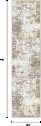 Abstract Runner Rug 2x8 Ft Washable Runners - Image 2