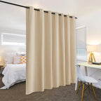 RYB HOME Blackout Vertical Blind Large Room Divider Curtain Noise Barrier | - Image 3