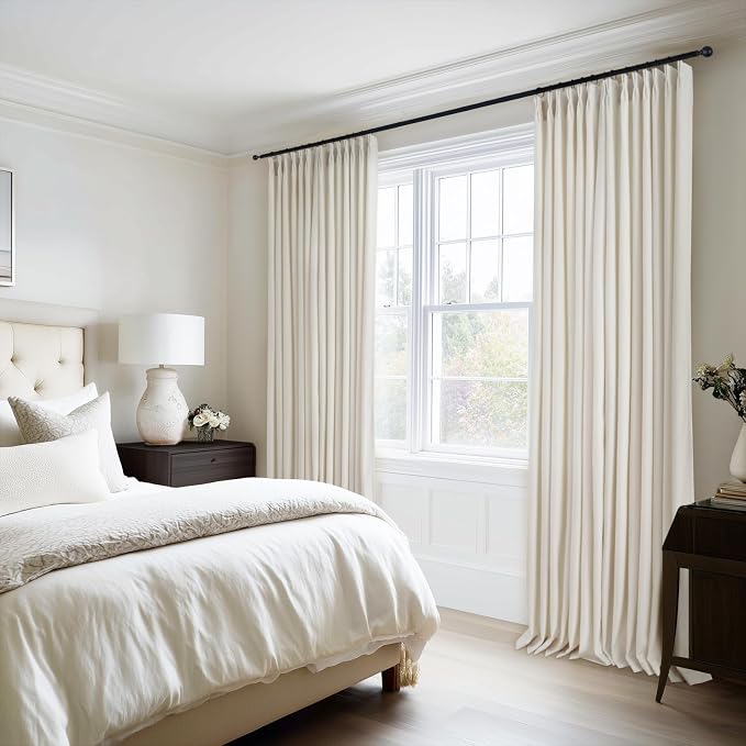108 inches Long Ivory Velvet Curtains - Image 6