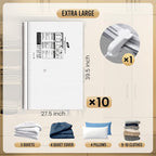 TAILI 10 Pack Vacuum Storage Bags, Jumbo LONG SIDE ZIP, Space Saver - Image 3