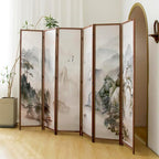 6 Panel Room Divider, 5.6 ft Tall Blackout Folding Privacy Screen - Image 4