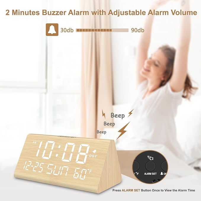 DreamSky Digital Alarm Clock for Bedrooms - Image 3