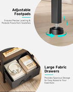 Lazzanto Nightstand with Rear Charging Station, LED Light, 2 Drawers, 2 USB-A - Image 6