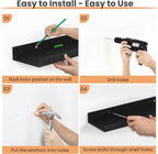 upsimples Floating Shelves for Wall Decor and Storage, Hallways Display and - Image 3