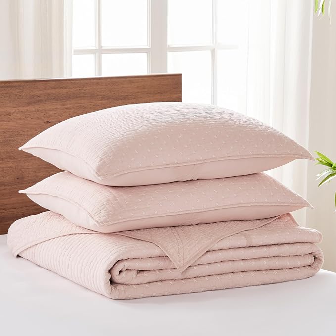 Levtex Home Cross Stitch Blush Bedspread Set - Image 3