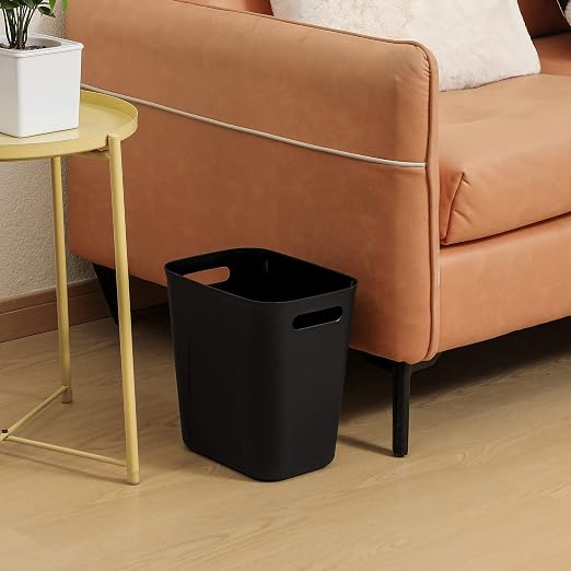 Plastic Small Bathroom Trash Can Wastebasket, 3.5 Gallon, 3 Pack | Compact - Image 3