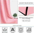 Diraysid Pink Grommet Blackout Curtains - Image 6
